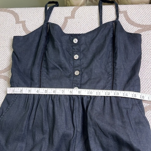 Madewell Black Sleeveless Wide-Leg Jumpsuit in 100% Linen, size 12 - Picture 10 of 16